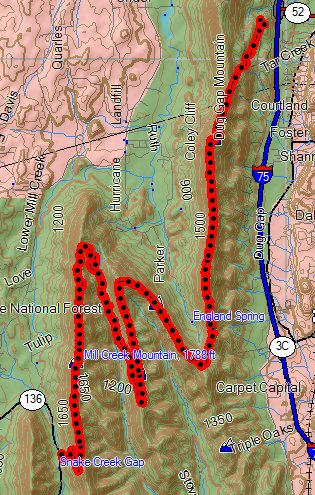 Snake Creek TT 14 mile route